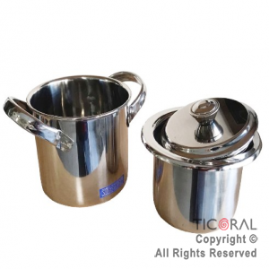 OLLAS BA�O MARIA 1LTS. 12 INTERNO 14 EXTERNO CON TAPA Y ASAS ACERO X 1